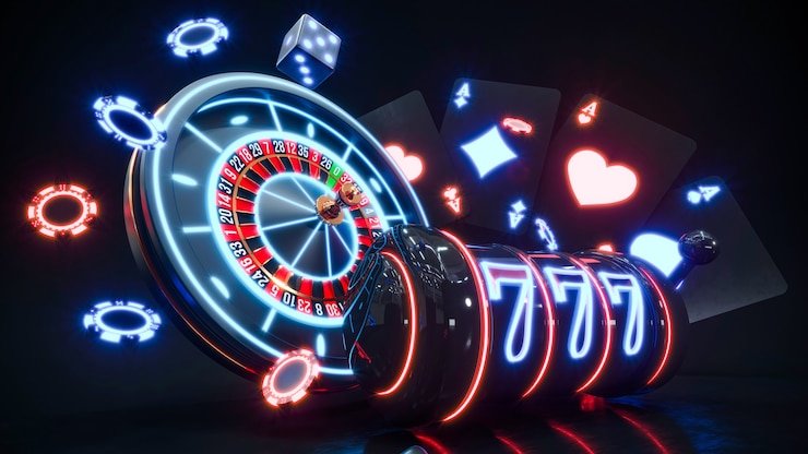 Layar pertandingan olahraga virtual yang menampilkan simulasi sepak bola dengan animasi detail